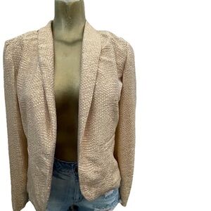 CHLOE K Shimmery GOLD BLAZER Jacket Soft Shell VINTAGE 90’s Size Small